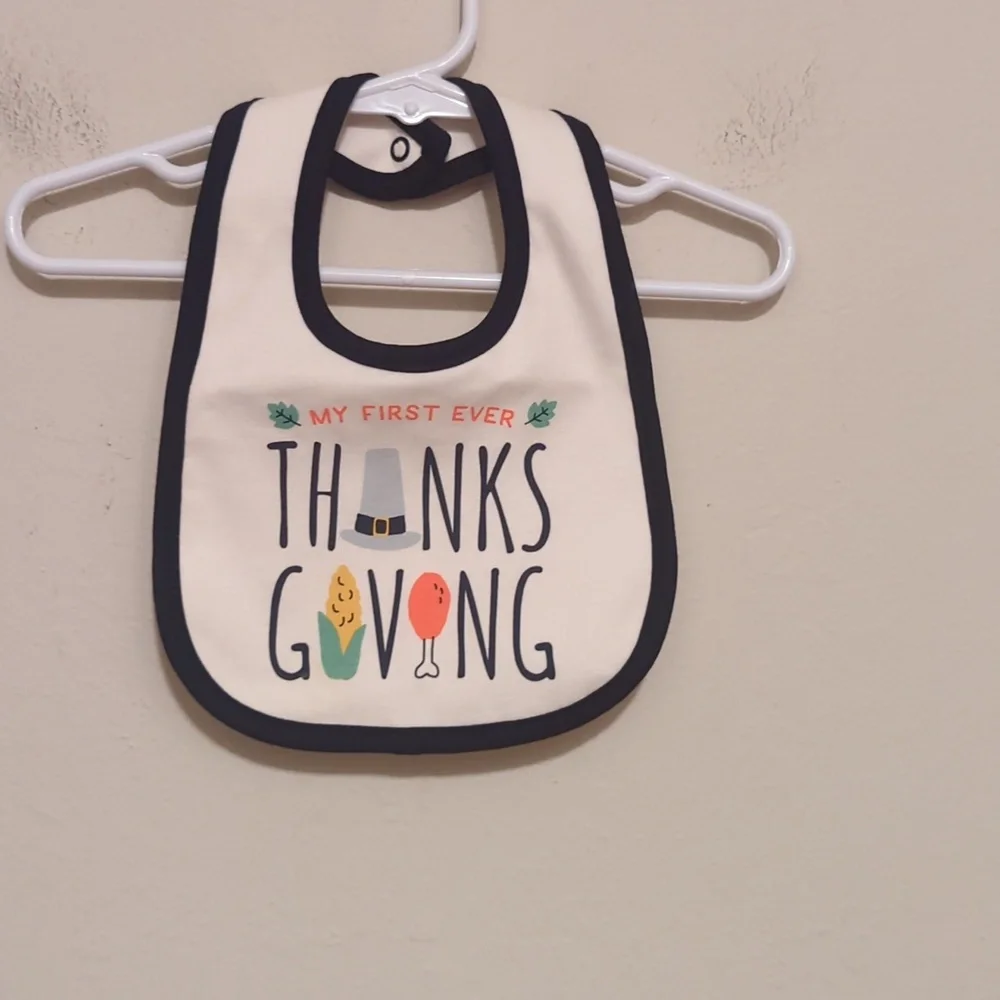 My first ever Thanksgiving bib one size